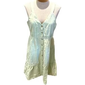 Pat Pat Womens Dress Honeydew Green Sleeveless Fit & Flare Size Medium